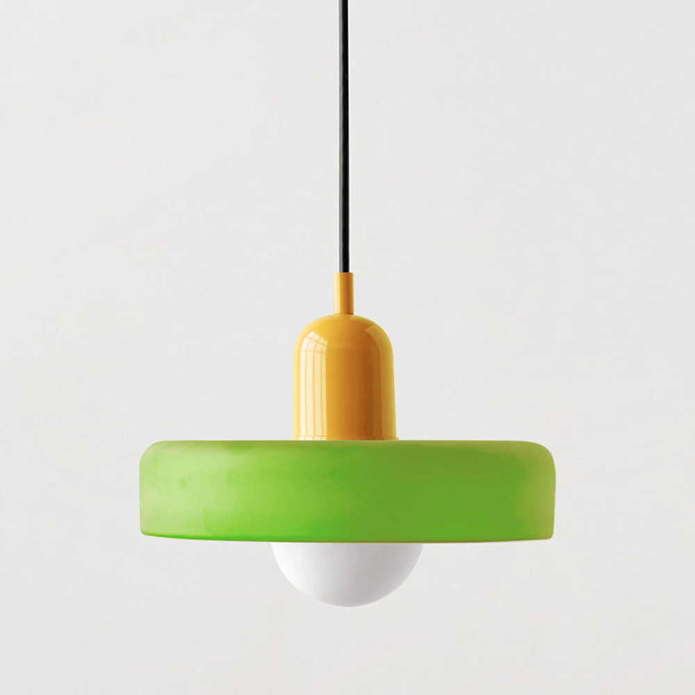 Bauhaus Glass Pendant Light – Colorful Design – Retro Ceiling Lamp