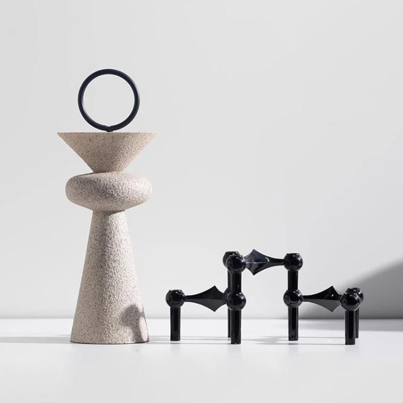 Abstract Sandstone Sculpture with Unique Geometric Design for Home and Wall Decor – 12 x 8 x 6 Inches 4