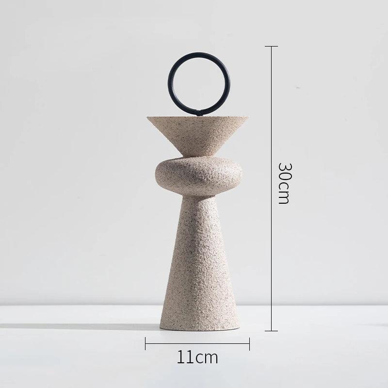 Abstract Sandstone Sculpture with Unique Geometric Design for Home and Wall Decor – 12 x 8 x 6 Inches 6