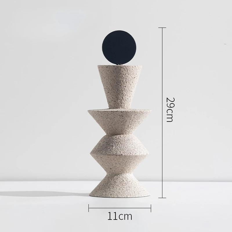 Abstract Sandstone Sculpture with Unique Geometric Design for Home and Wall Decor – 12 x 8 x 6 Inches 7