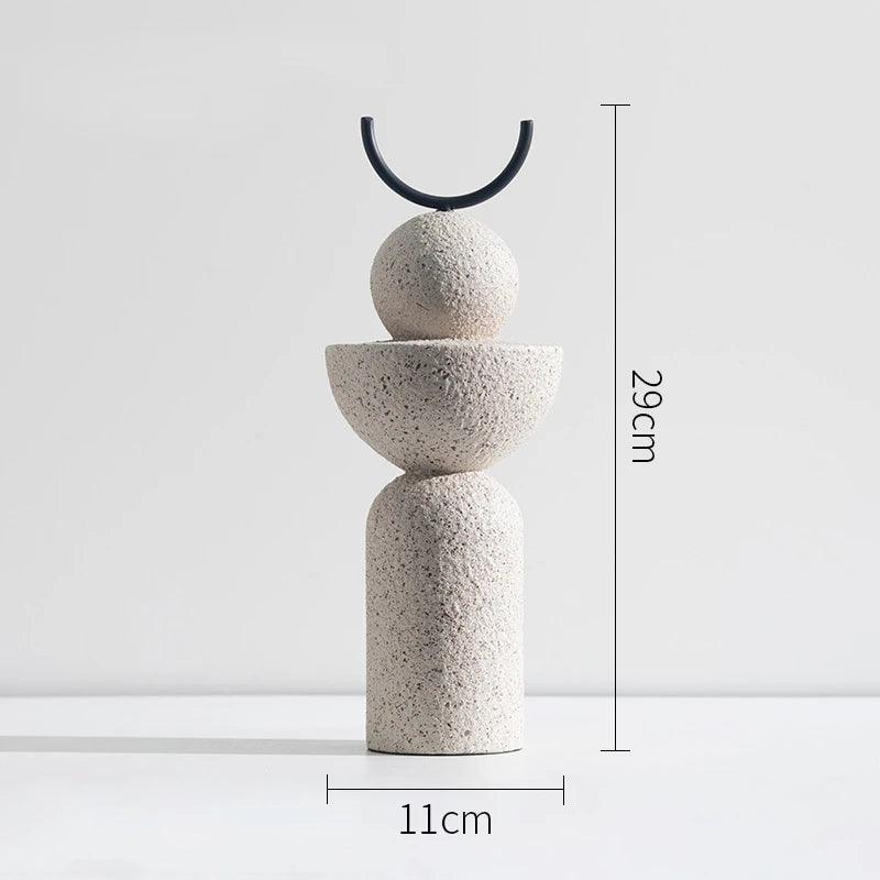 Abstract Sandstone Sculpture with Unique Geometric Design for Home and Wall Decor – 12 x 8 x 6 Inches 8
