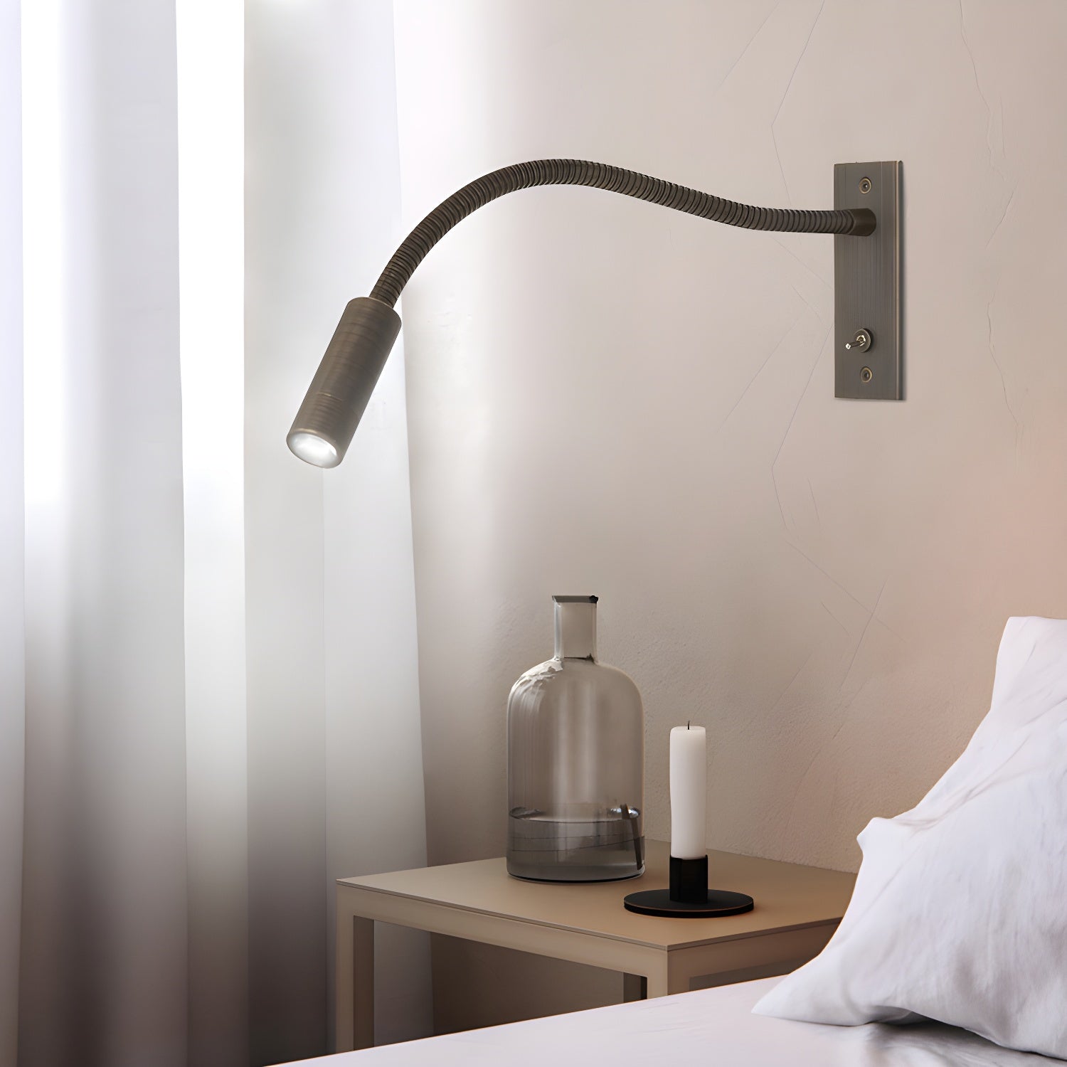 Adjustable Gooseneck LED Reading Wall Lamp