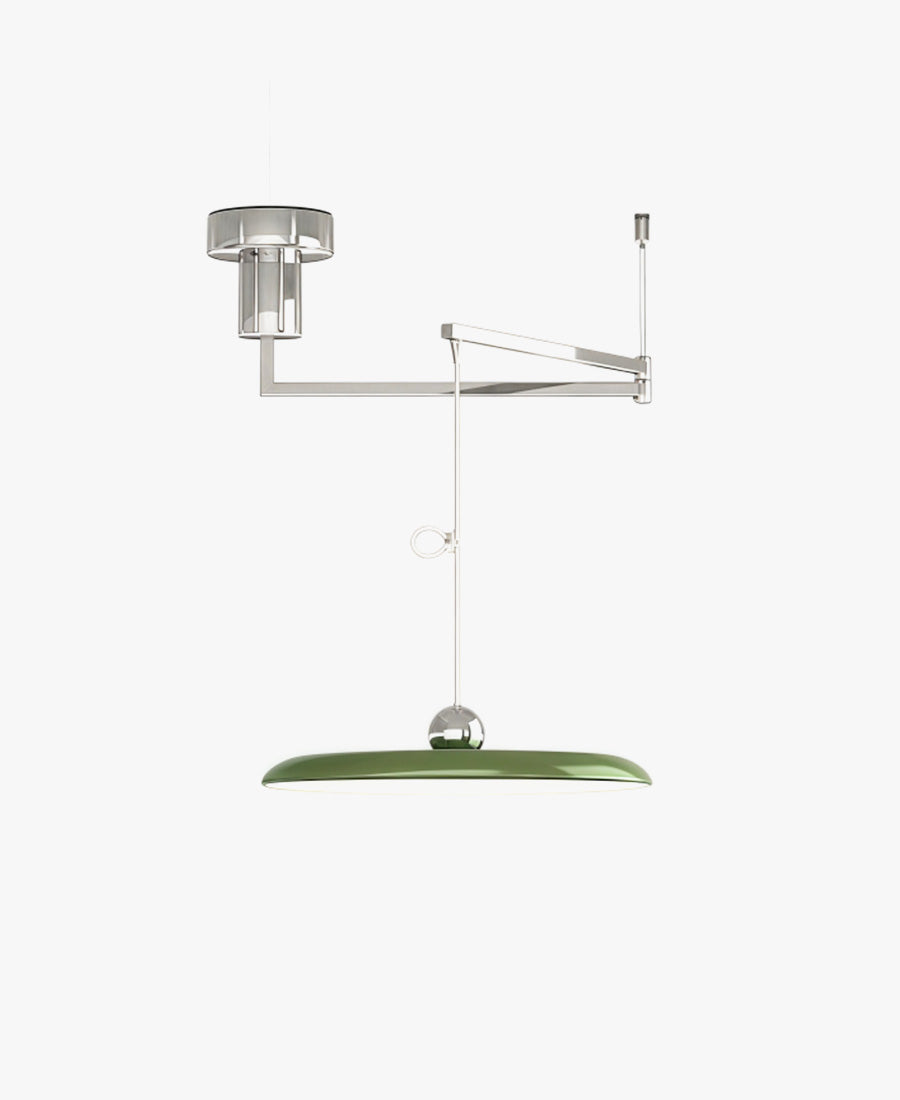 Adjustable Acrylic Disc Pendant Light – Modern Kitchen Pendant Lighting with Swing Arm Ceiling Fixture 11