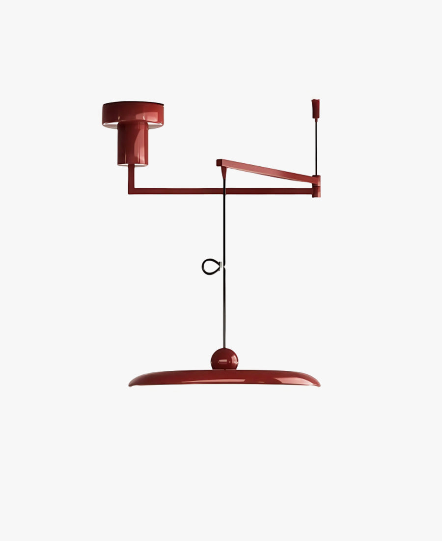 Adjustable Acrylic Disc Pendant Light – Modern Kitchen Pendant Lighting with Swing Arm Ceiling Fixture 9