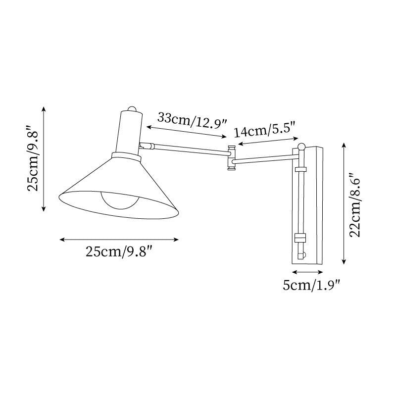 Adjustable Wall Lamp with 360-Degree Swivel – Damp Rated Bathroom Wall Lights in White, Black, and Red 5