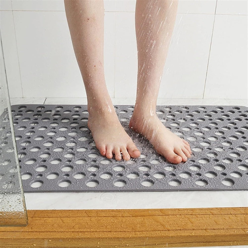 Anti-Slip Shower Mat with Suction Cups – Quick-Drain Design, Soft Textured Surface for Safety and Comfort, Non-Slip Bath Mat 2
