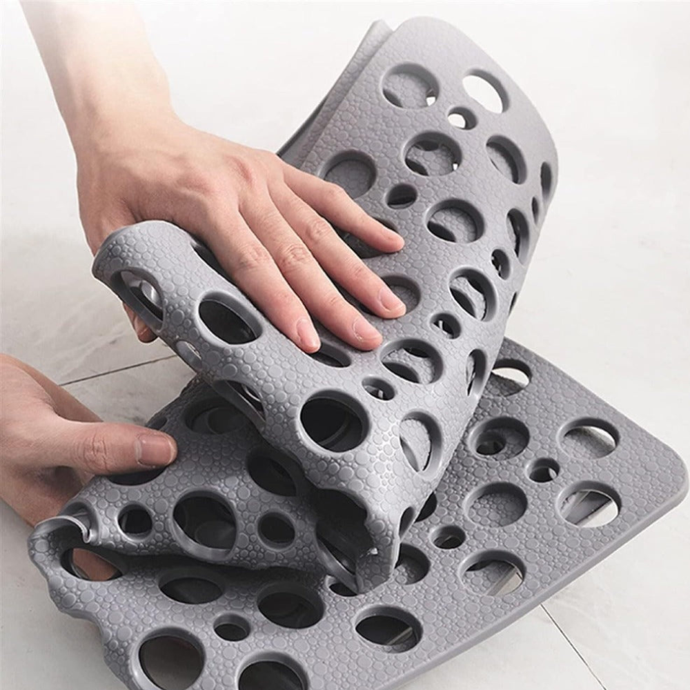 Anti-Slip Shower Mat with Suction Cups – Quick-Drain Design, Soft Textured Surface for Safety and Comfort, Non-Slip Bath Mat 5