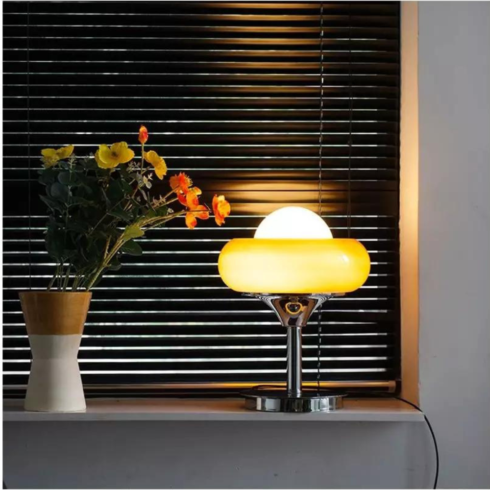 Avant-Garde Table Lamp with Egg Tart Design – Unique Modern Lighting for Living Room and Bedroom 3