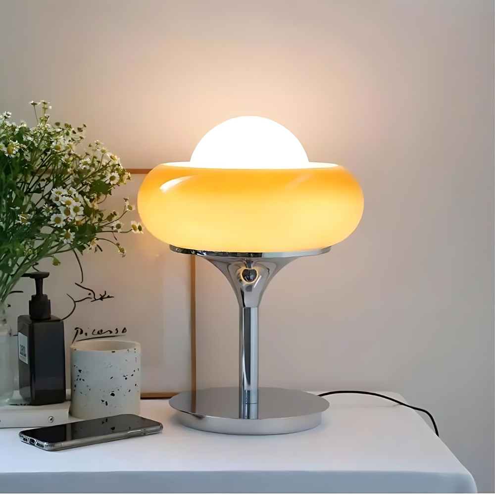 Avant-Garde Table Lamp with Egg Tart Design – Unique Modern Lighting for Living Room and Bedroom 5