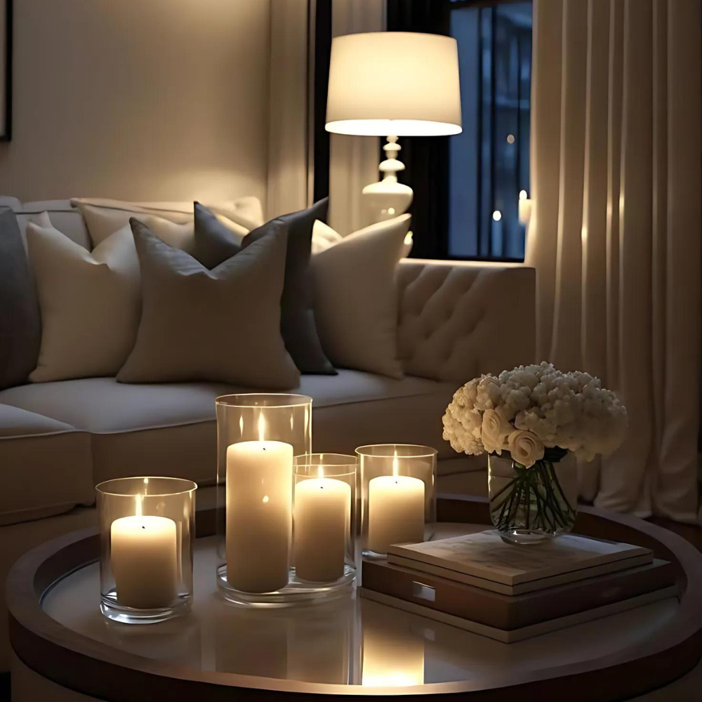 Battery-Powered Candle Lamp Set with Remote Control – Flameless Flickering Candlelight for Cozy Ambiance, Set of 3 2