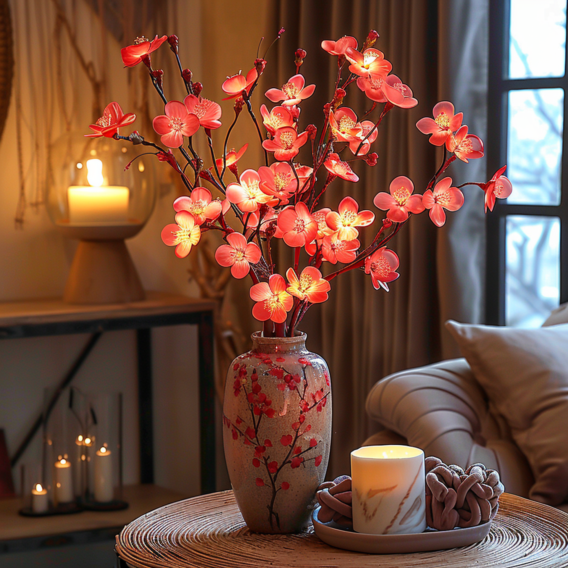 Battery Operated Fairy Lights with Olive Branch Design – 70cm Warm White LED Decorative Lighting for Home Decor 2