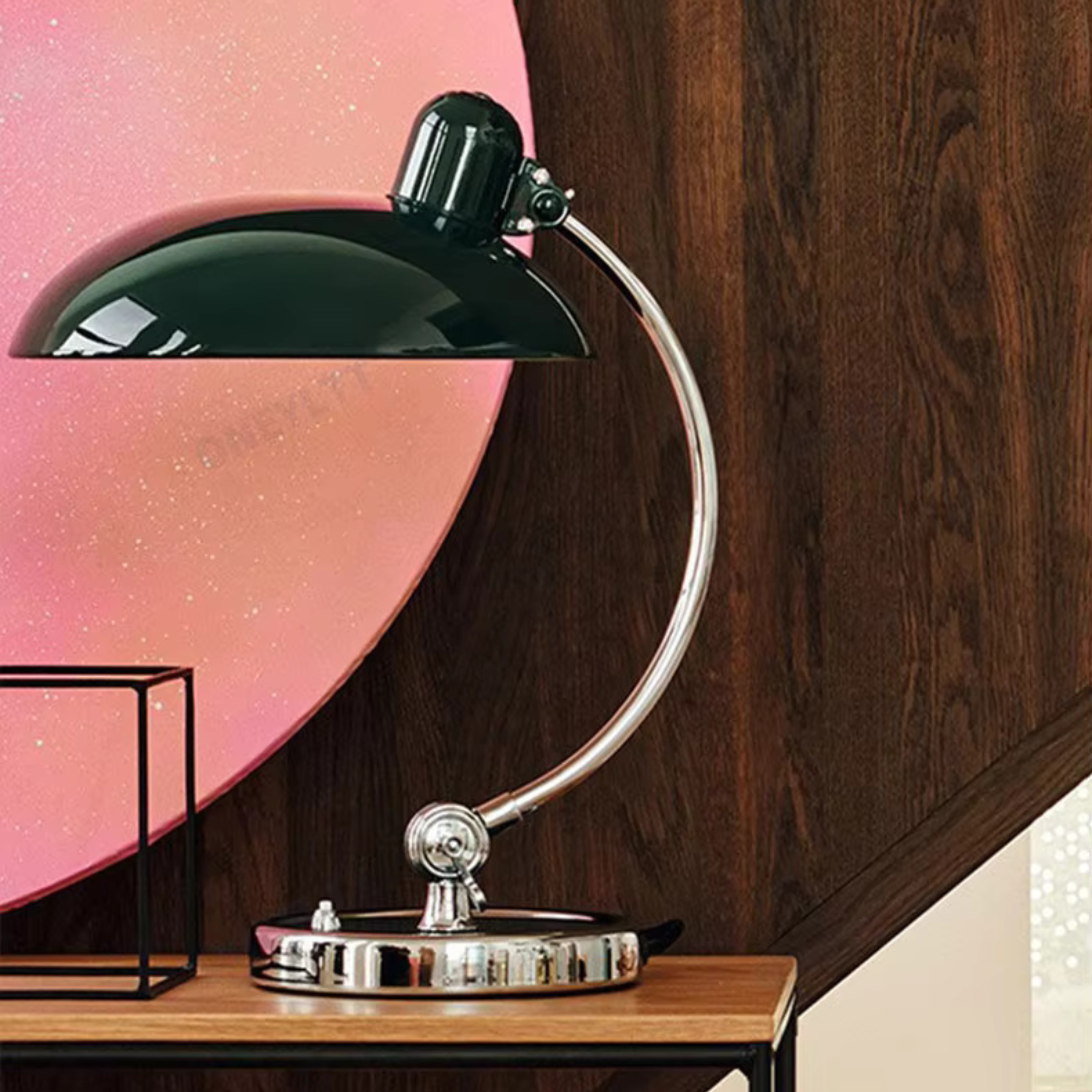 Bauhaus-Inspired Table Lamp with Chrome Finish – Elegant Iron Desk or Bedside Lamp for Stylish Living Room Illumination 7