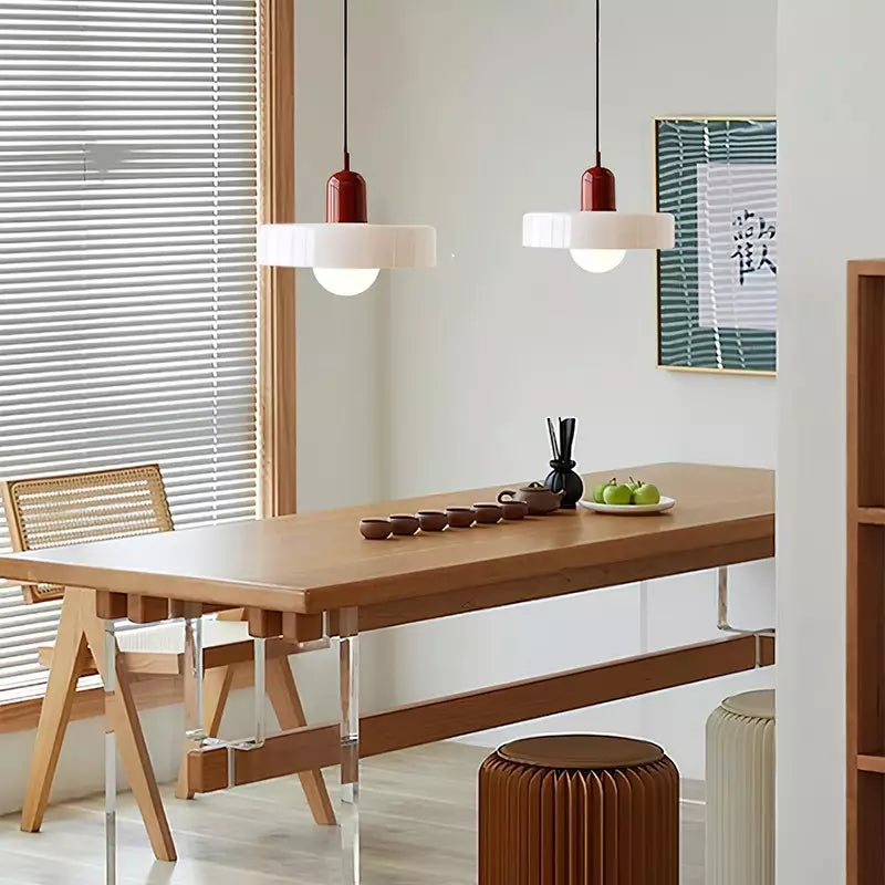 Bauhaus Glass Pendant Light – Colorful Design – Retro Ceiling Lamp