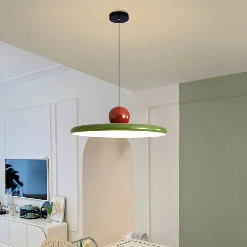 Bauhaus Style Glass Pendant Light – Modern Hanging Lamp for Kitchen and Dining Room, LED Design in Cream Color 2