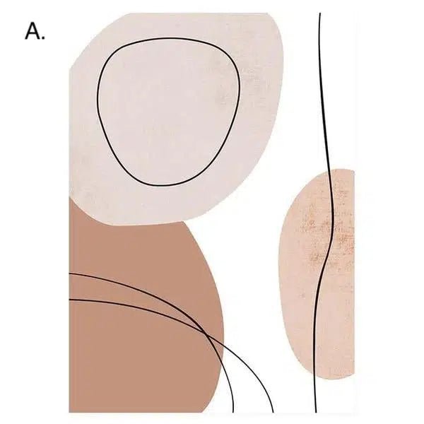 Boho Abstract Canvas Print – Vibrant 280gsm Wall Art for Home and Office 0