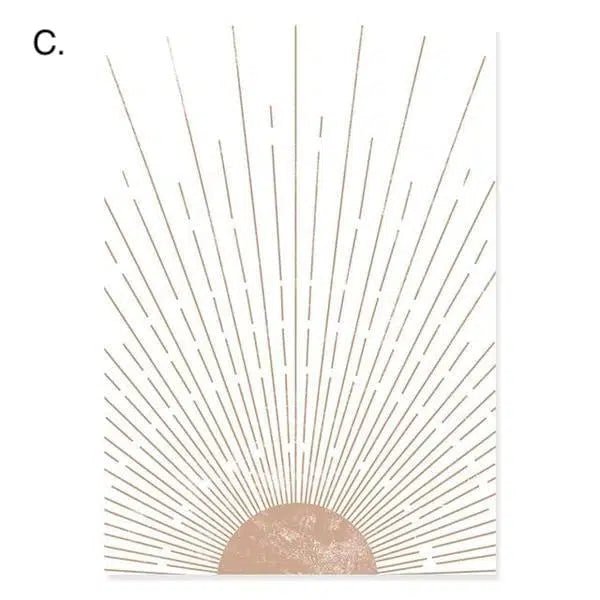 Boho Abstract Canvas Print – Vibrant 280gsm Wall Art for Home and Office 12