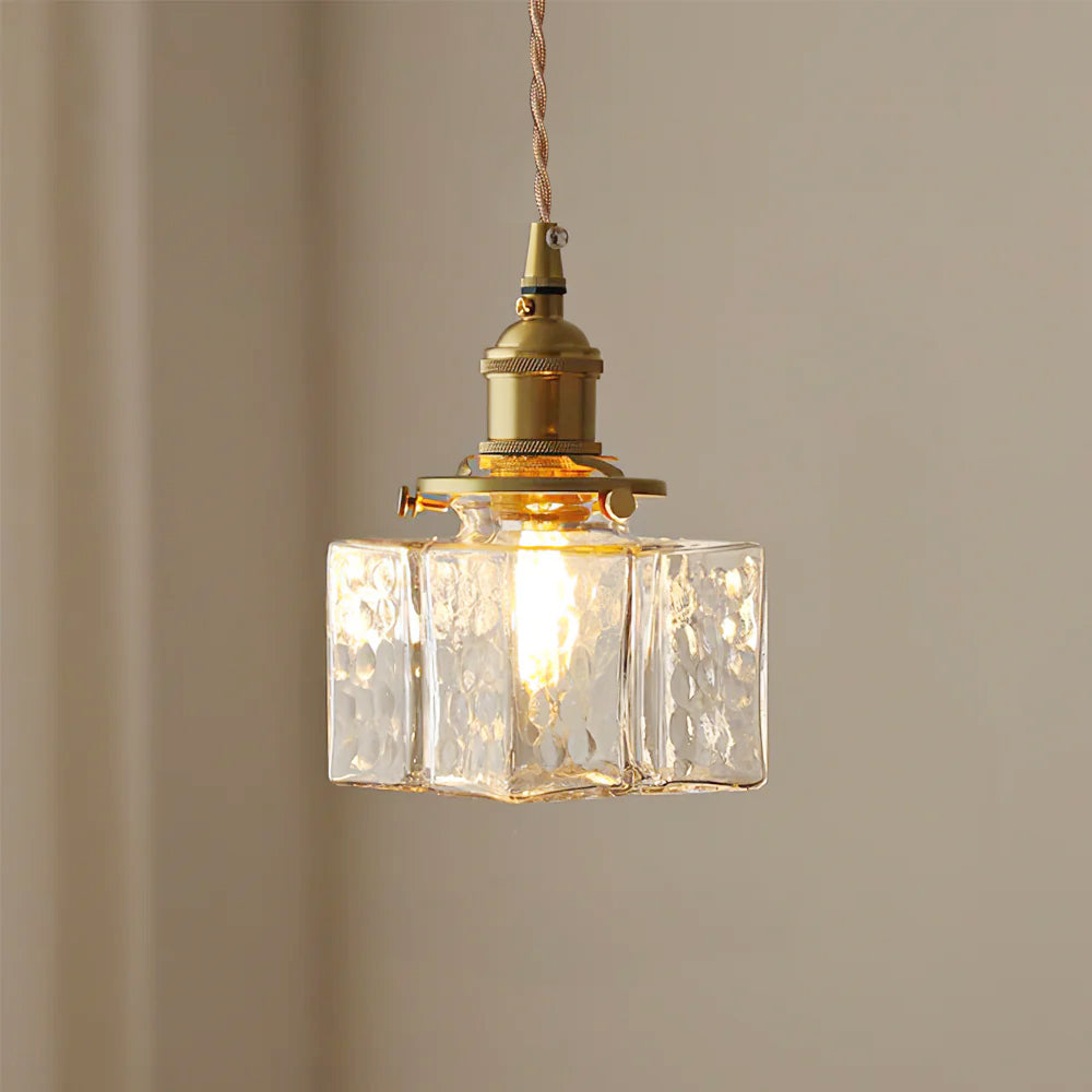 Brass and Glass Pendant Light – Elegant Indoor Lighting for Kitchen and Dining 0
