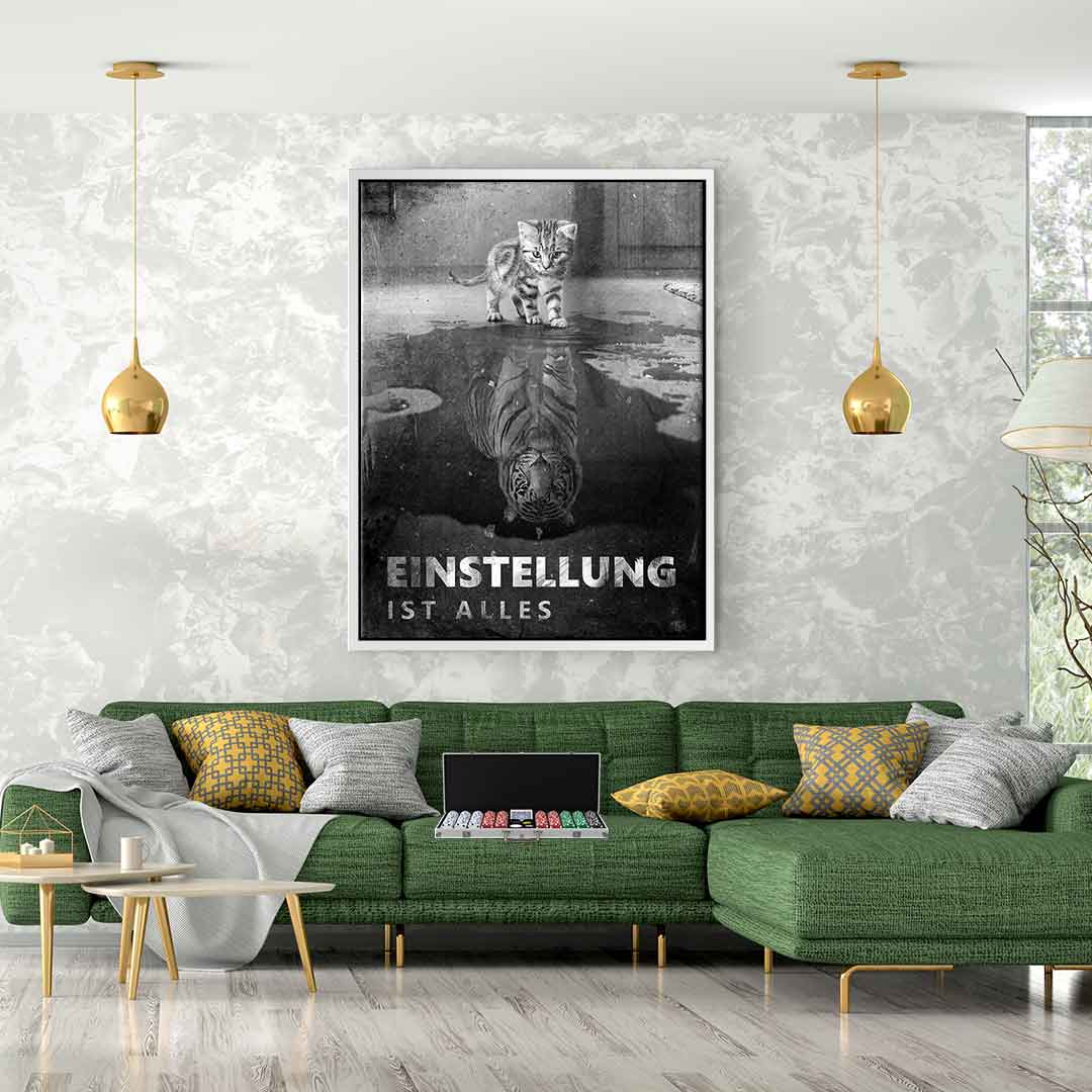 Canvas Wall Art - Mindset is Everything #Tiger - Ready to Hang Canvas Prints in Various Sizes 5