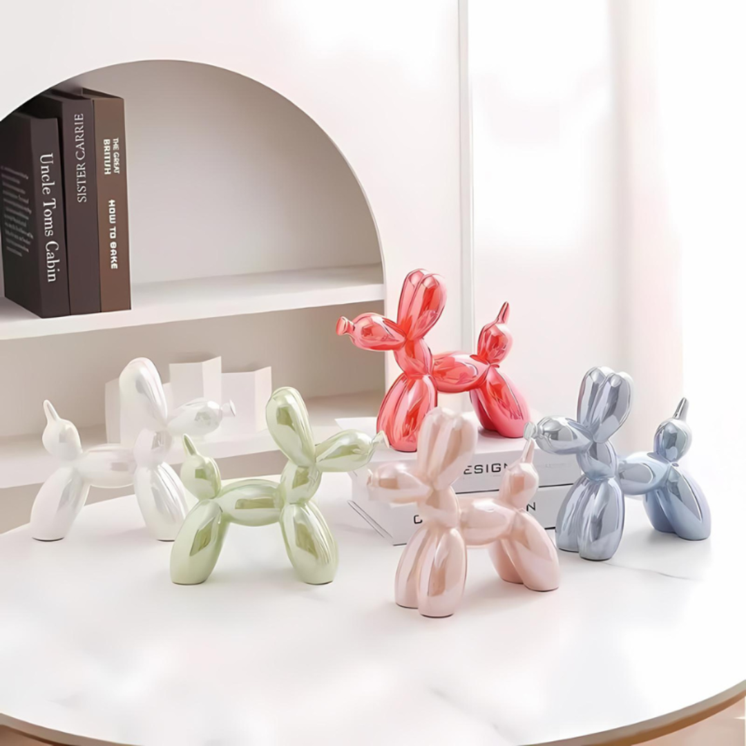 Ceramic Balloon Dog Statue – Playful Decorative Art for Home and Office 1