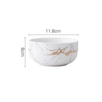 Ceramic Dinnerware Set with Modern Marble Glaze – Elegant Tableware for Casual and Formal Dining 0