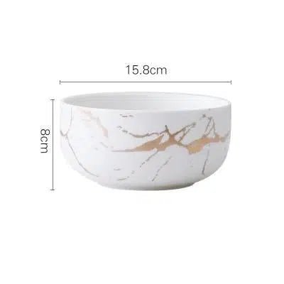 Ceramic Dinnerware Set with Modern Marble Glaze – Elegant Tableware for Casual and Formal Dining 13