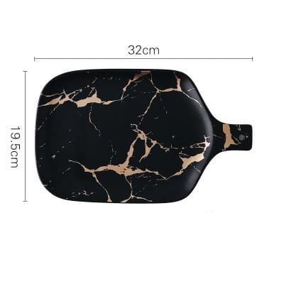 Ceramic Dinnerware Set with Modern Marble Glaze – Elegant Tableware for Casual and Formal Dining 6