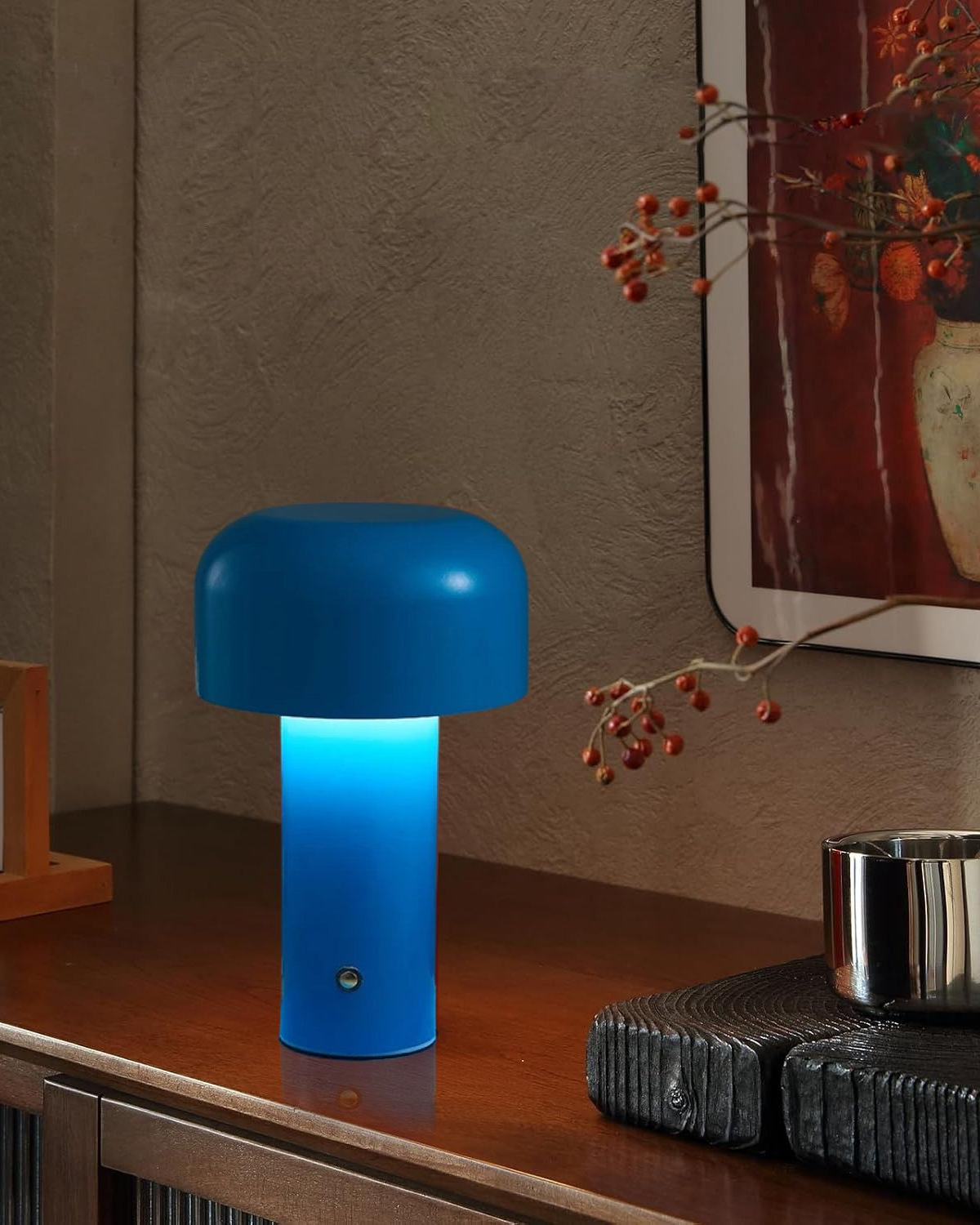 Charming Mushroom Table Lamp – Rechargeable Cordless Bedside Lamp for Whimsical Nightstand Illumination 5