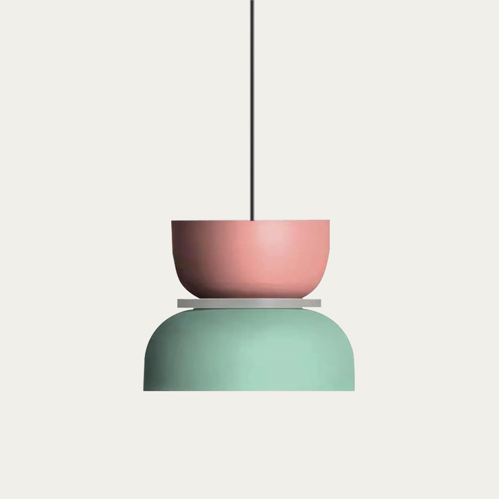 Color Block Nordic Pendant Light – Modern Glass Ceiling Fixture for Kitchen and Dining Areas 10