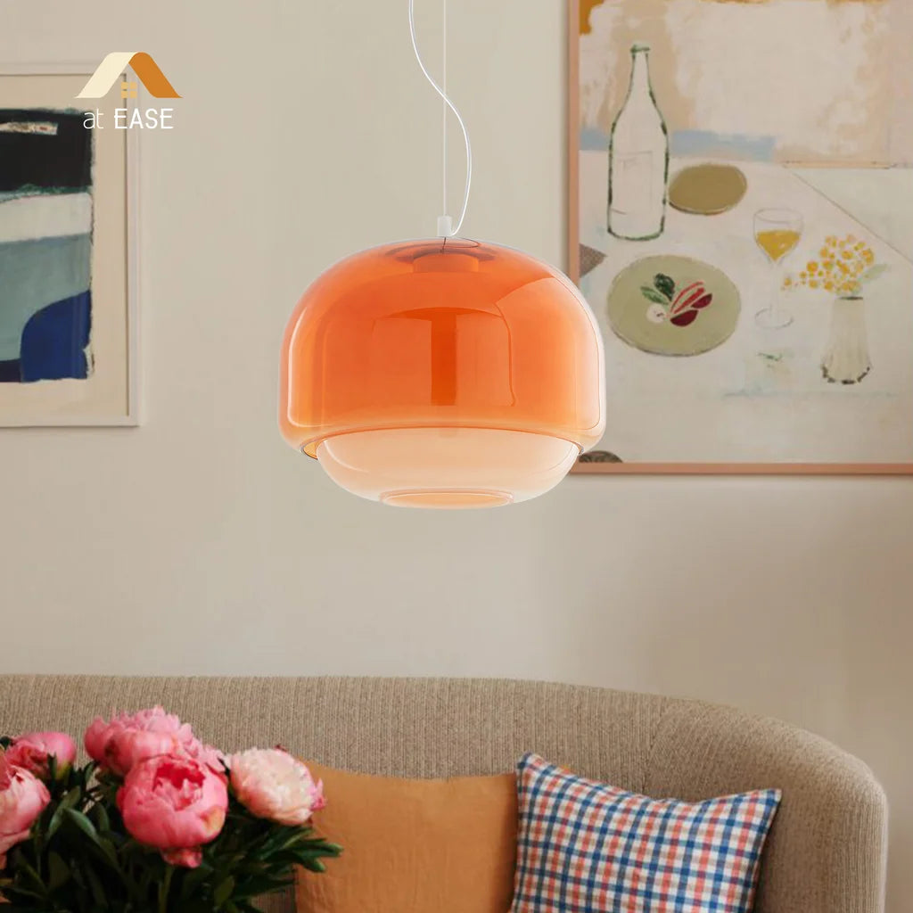 Colorful Glass Pendant Light – Spherical Design for Kitchen Pendant Lighting and Modern Decor 1