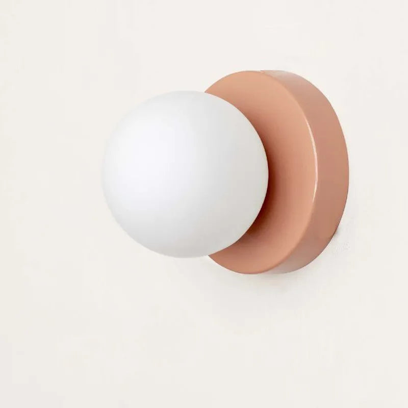 Colourful Macaron LED Wall Lamp – Modern Frosted Glass Wall Sconce Lighting in 10cm and 12cm Sizes for Indoor Use 0