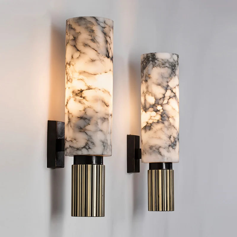 Contemporary Marble Wall Light Sconce for Living Room and Hallway – Elegant Indoor Wall Lamp 0