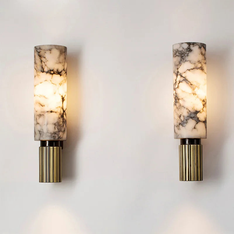 Contemporary Marble Wall Light Sconce for Living Room and Hallway – Elegant Indoor Wall Lamp 1