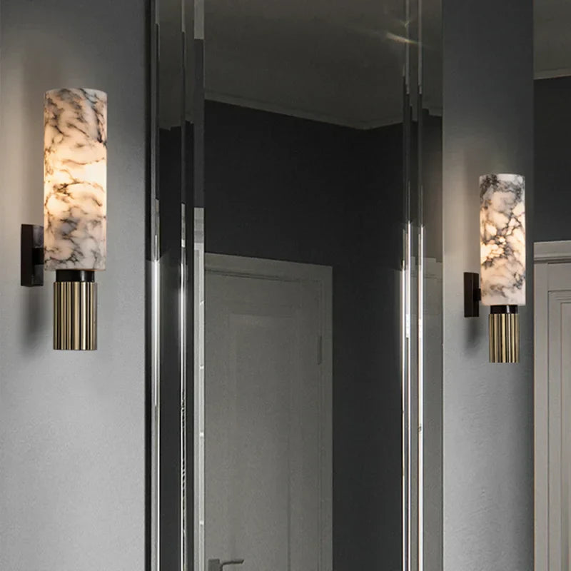 Contemporary Marble Wall Light Sconce for Living Room and Hallway – Elegant Indoor Wall Lamp 2