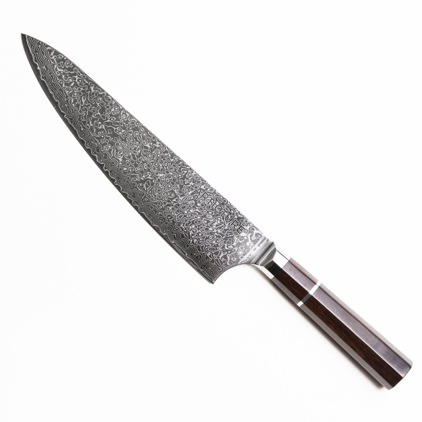 Damascus Steel Chef Knife with VG-10 Blade and Ebony Wood Handle – Japanese Kitchen Knife for Precision Cutting 4