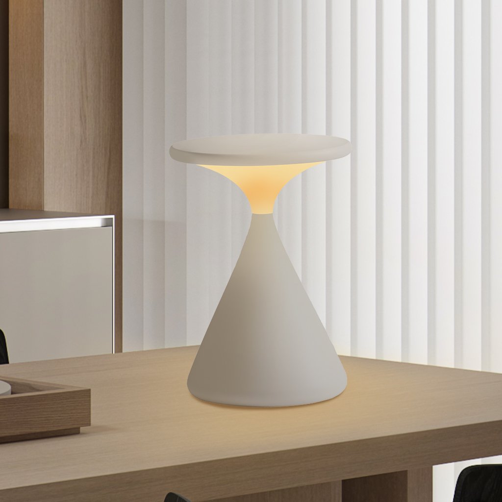 Dimmable LED Table Lamp – Modern Hourglass Design, Battery Operated Cordless Lamp for Home and Office 5