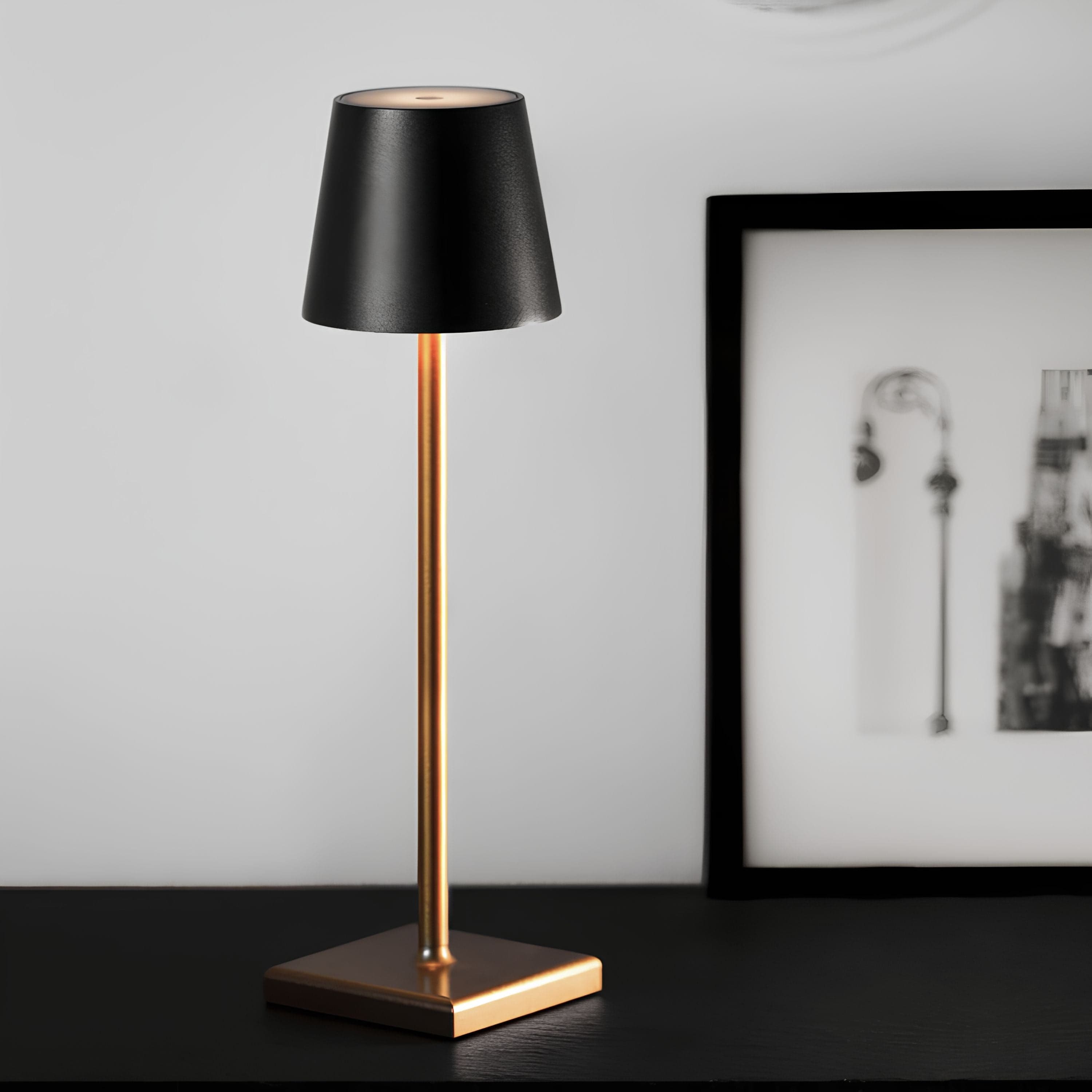 Dimmable Rechargeable Table Lamp – Touch Activated Cordless Bedside Lamp with USB-C Charging, Modern Design, 38 cm 0