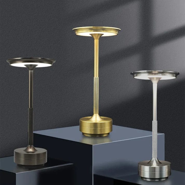 Dimmable Touch Control Rechargeable Table Lamp – Modern Cordless LED Bedside or Desk Lamp in Gold, Silver, or Black 1