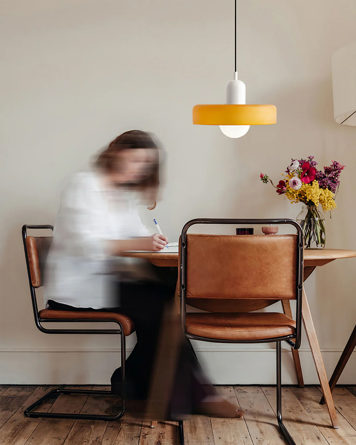 Disc Orb Pendant Lamp – Glass Shade with Frosted Globe Diffuser for Indoor Use 4