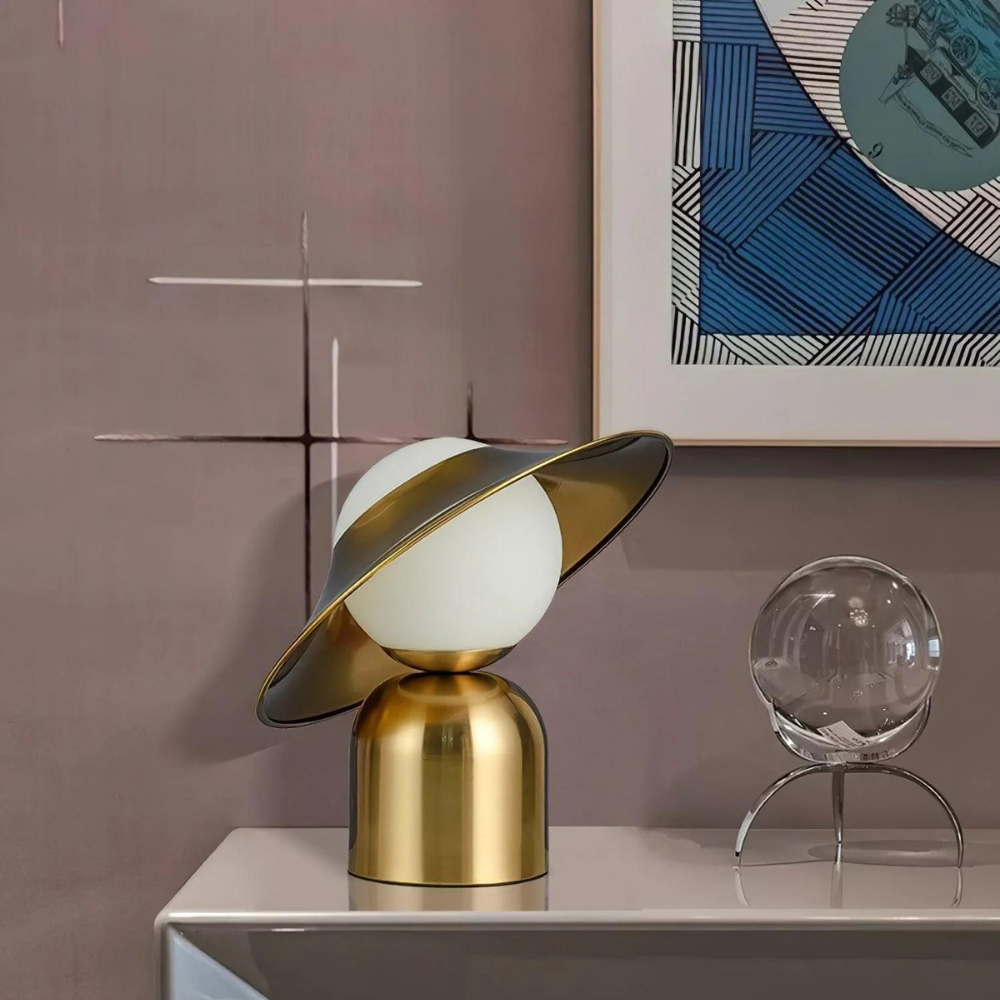 Dreamy Retro-Inspired Table Lamp with Adjustable Brightness – Sustainable Metal and Glass Design for Living Room and Bedside Use 4