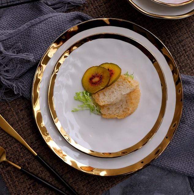 Elegant Pearl Dinner Plates Set of 2 – Stylish Dinnerware for Upscale Dining, 10-Inch Ceramic, Dishwasher Safe