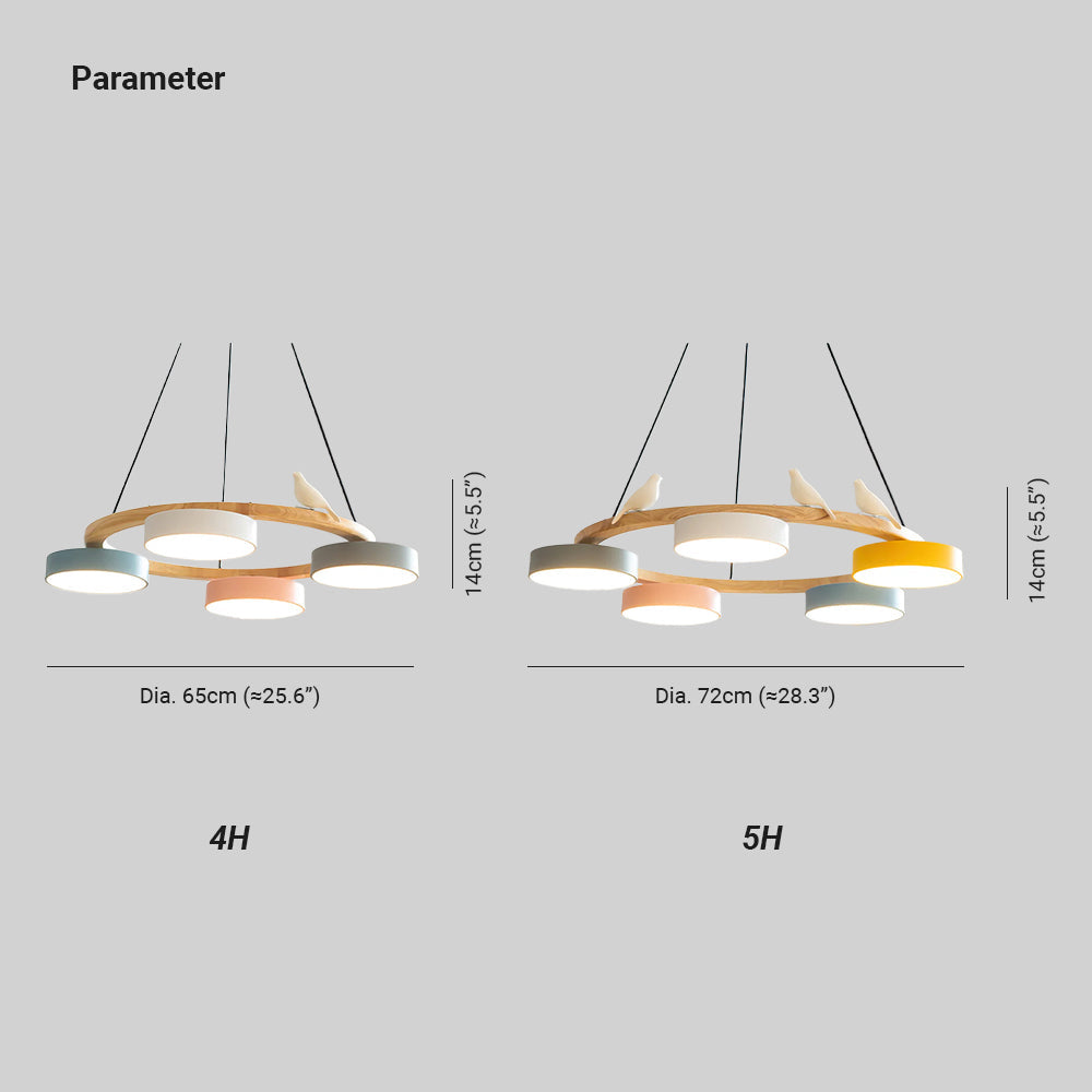 Elegant Bird Design Pendant Lamp – Multi-Material Chandelier for Living Room and Dining Room with Adjustable Height and LED Bulb 3