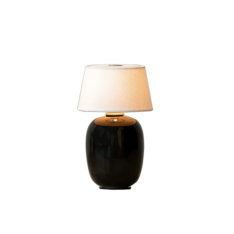 Elegant Ceramic Table Lamp with Touch Control and USB Charging – Black and Gold Accent Bedside or Desk Lamp for Living Room 0