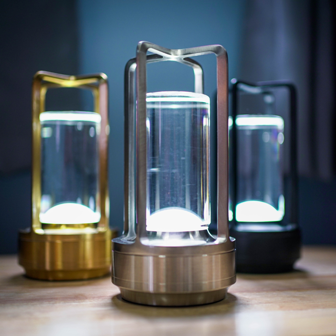 Elegant Crystal Lantern with Touch Control, USB Charging, Waterproof – Indoor and Outdoor LED Lamp