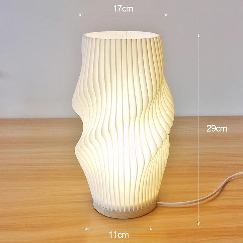 Elegant French Cream Table Lamp with Adjustable LED Brightness and Geometric Design – Modern Bedside or Desk Lamp for Home Decor 8
