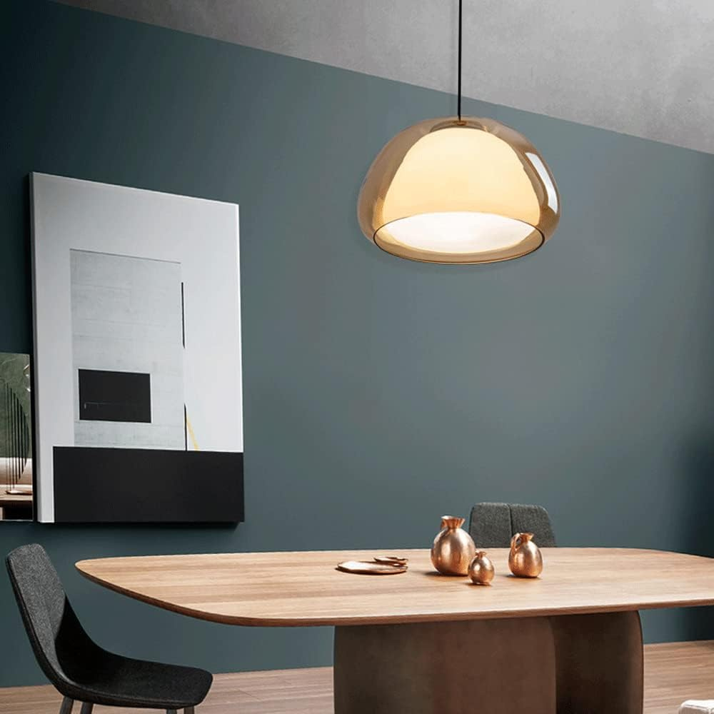 Elegant Glass Dome Pendant Light – Adjustable Ceiling Light Fixture for Kitchen and Home Decor 2