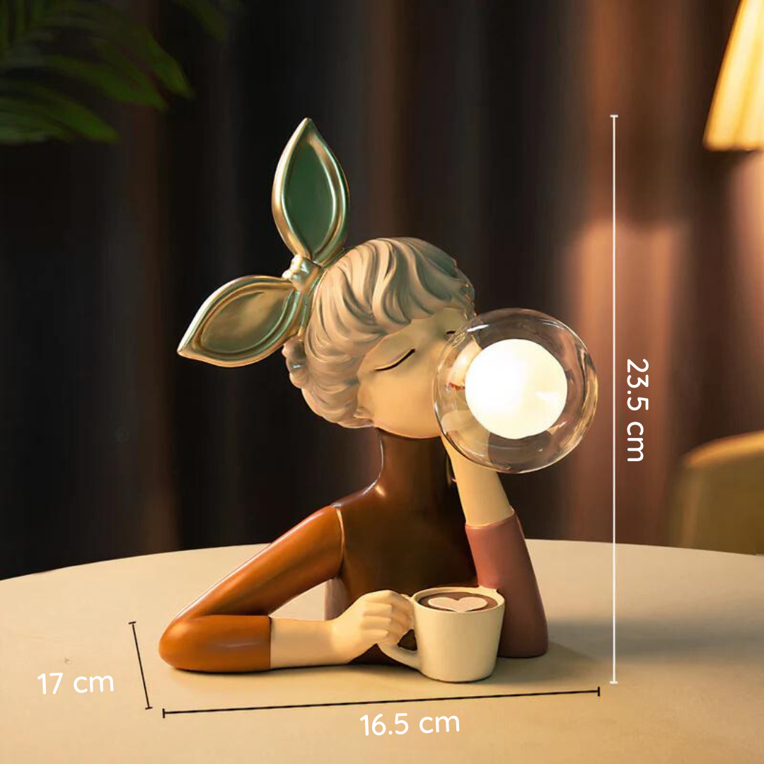 Elegant Handmade Table Lamp with Unique Design – Durable Wood Base and Soft Textile Shade for Bedside or Living Room 0
