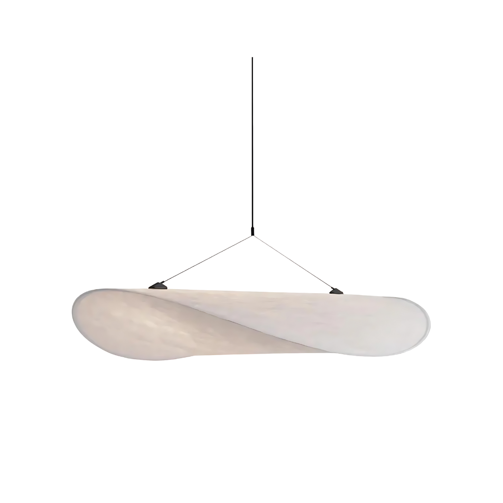 Elegant Japandi Style Silk Pendant Light – Handcrafted Boho Ceiling Fixture with Adjustable Height for Living Room, Dining Room, Bedroom 0