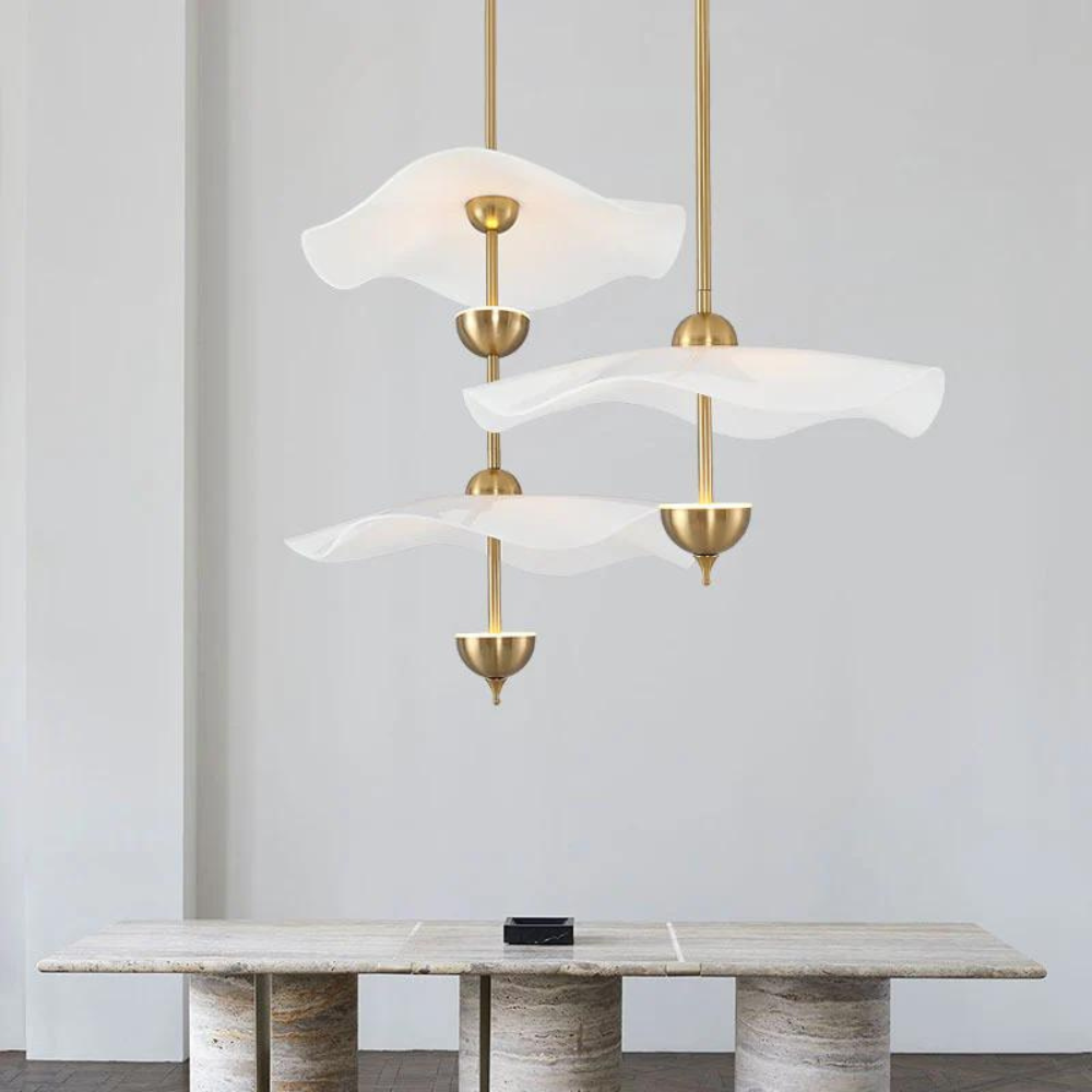 Elegant Lotus Pendant Light – Adjustable Height, Energy-Efficient LED Compatible Kitchen Pendant Lighting 3