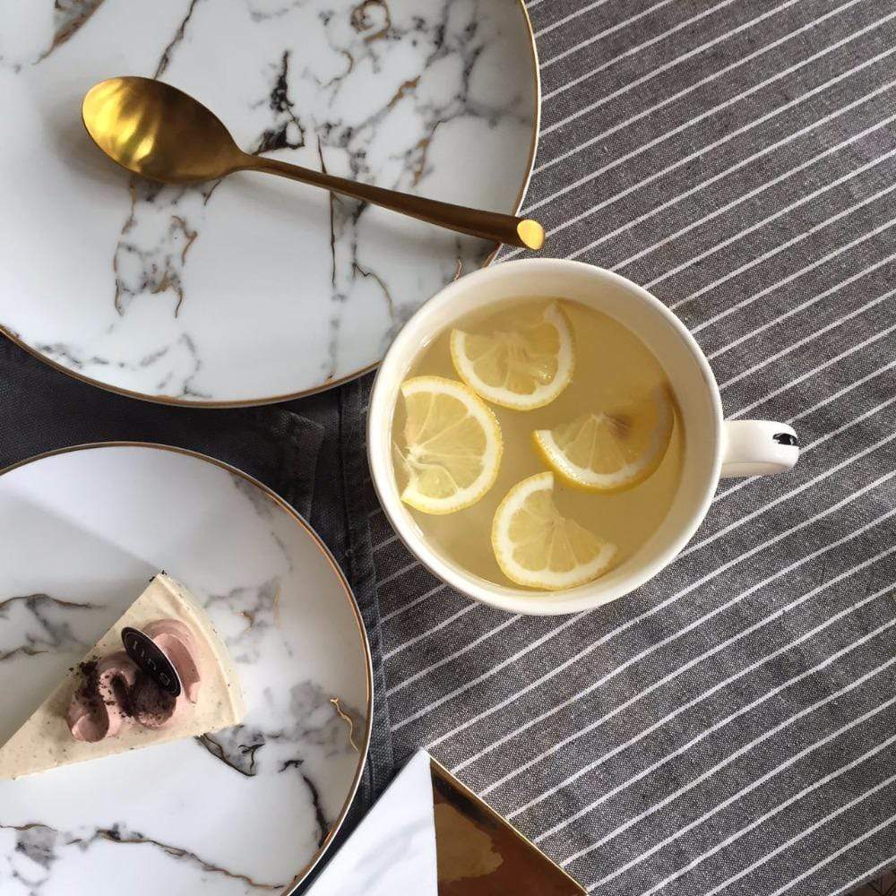 Elegant Marble Dinner Plate – 10-Inch Diameter, Durable, Unique Patterns for Stylish Dining 4