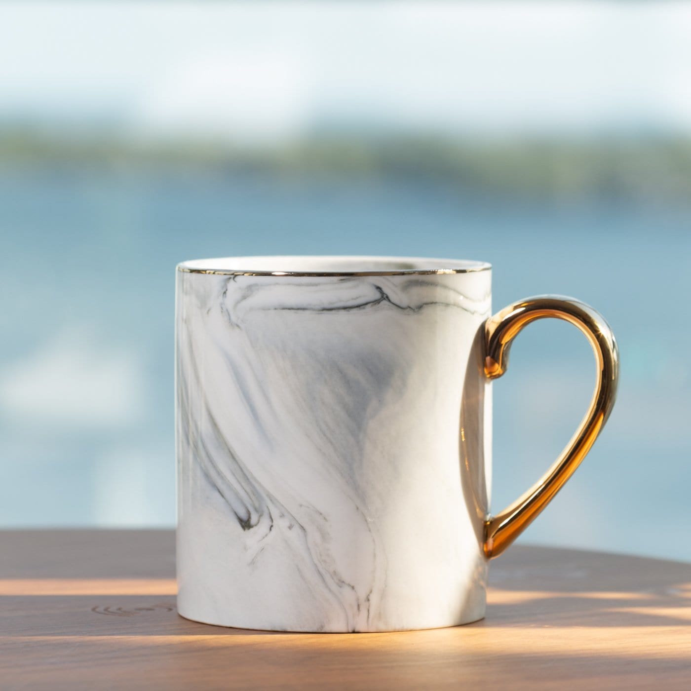Elegant Marble Mug with Gold Handle – Stylish Drinkware for Coffee, Tea, and Special Occasions 1
